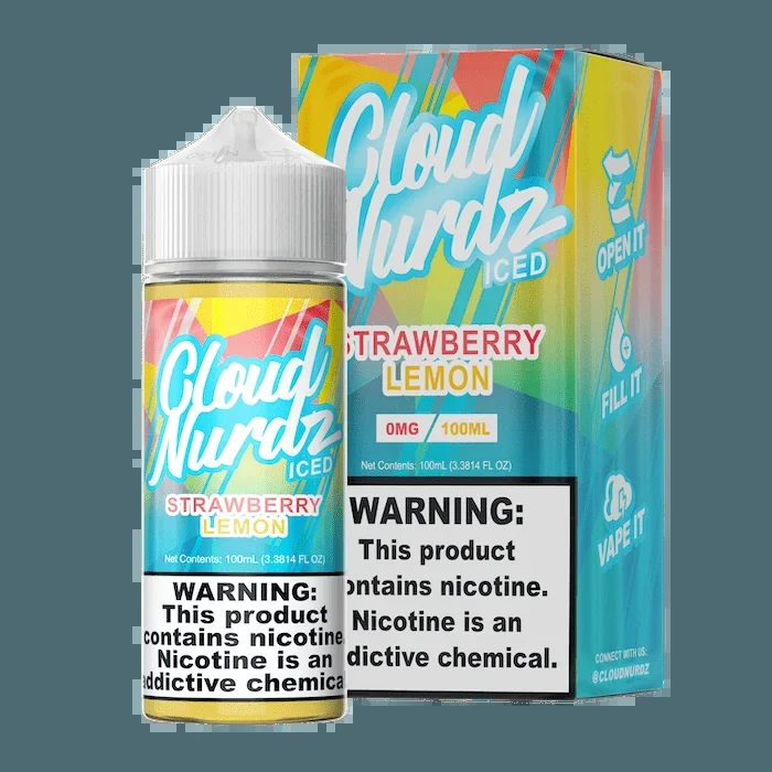 Strawberry Lemon ICED By Cloud Nurdz E-Liquid (100ml)(ON SALE)