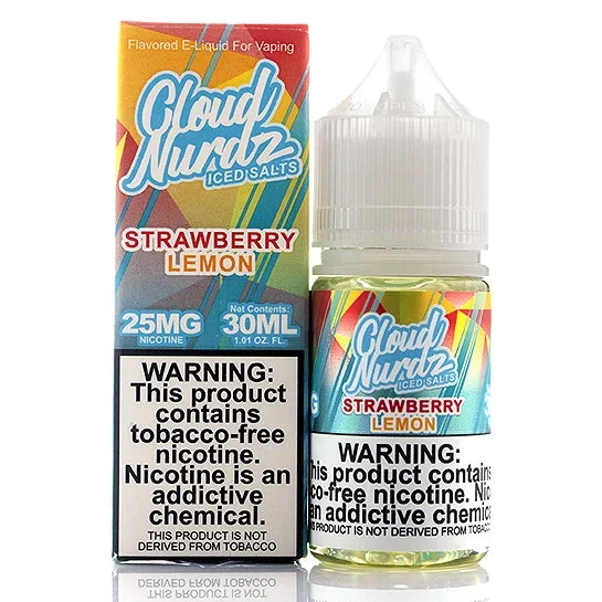 Strawberry Lemon Iced Salt – Cloud Nurdz E-Juice