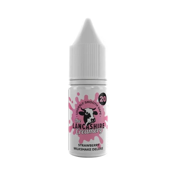 Strawberry Milkshake Deluxe Nic Salt by The Lancashire Creamery. – 10ml