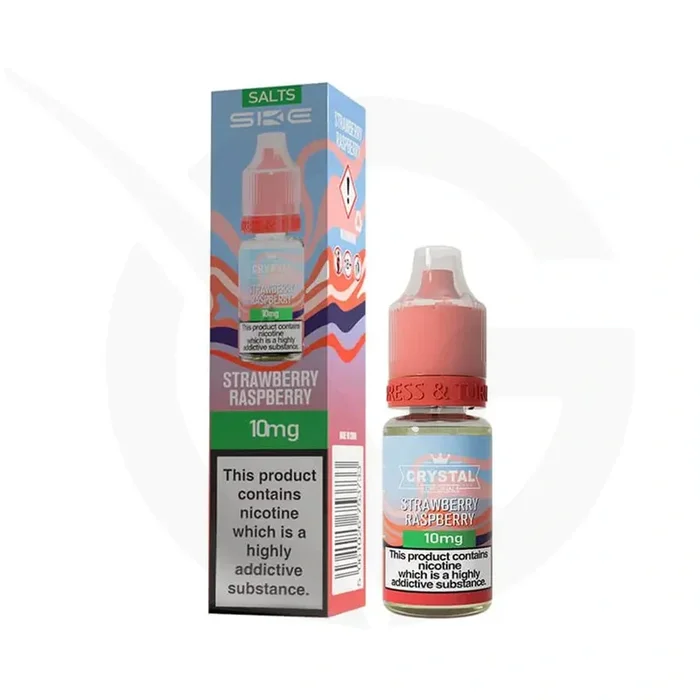 Strawberry Raspberry 10ml Nic Salt E-Liquid by SKE Crystal