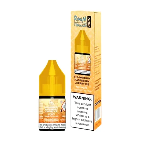 Strawberry Raspberry Cherry Ice 10ml Nic Salt E-Liquid By R and M Tornado 7000
