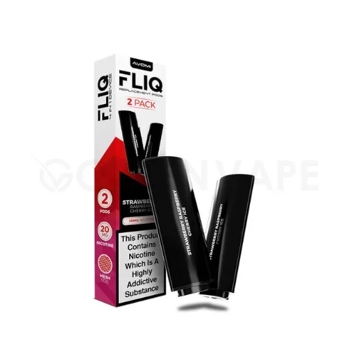 Strawberry Raspberry Cherry Ice Prefilled Pods By Avomi Fliq