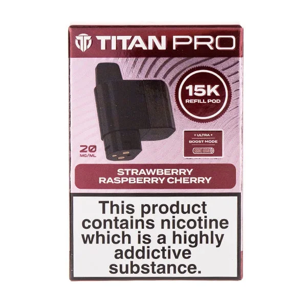 Strawberry Raspberry Cherry Pro 15K Prefilled Pod + Refill by Titan