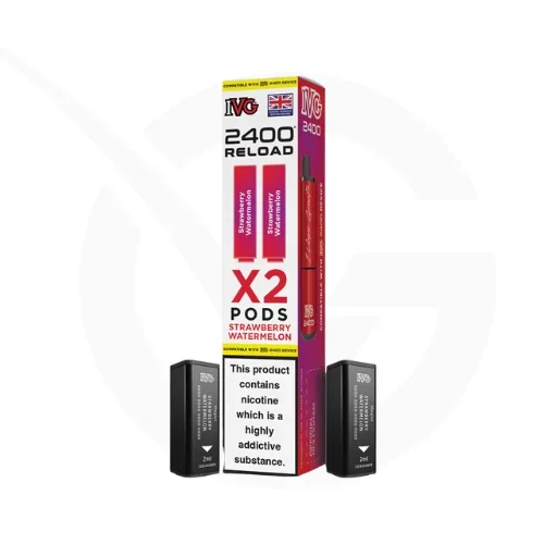 Strawberry Watermelon 2-in-1 Prefilled Pods By IVG 2400 Reload