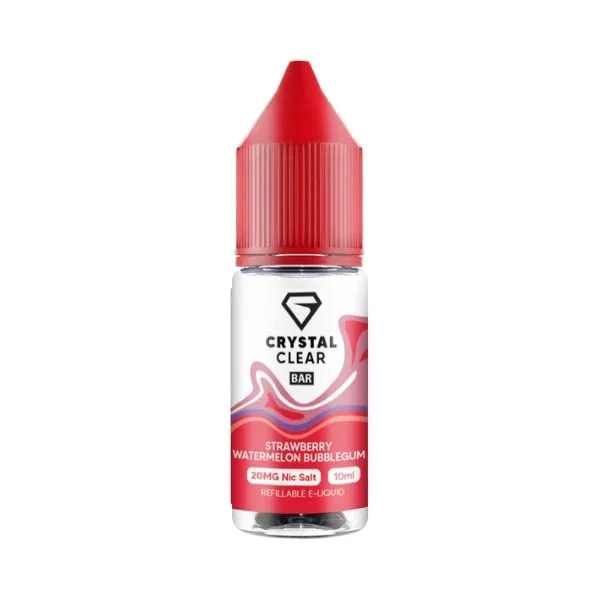 Strawberry Watermelon Bubblegum Nic Salt by Crystal Clear Bar Salt. – 10ml