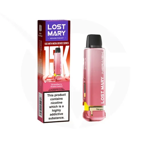 Strawberry Watermelon Prefilled Pods by Lost Mary Nera15k + Refill Container