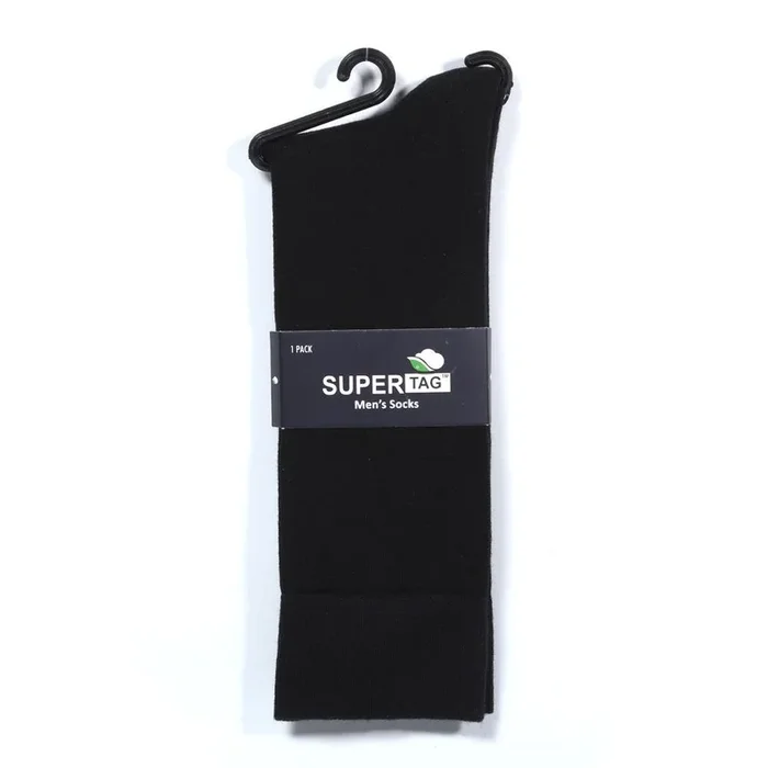 SUPER SOCKS PLAIN P1(BLACK)