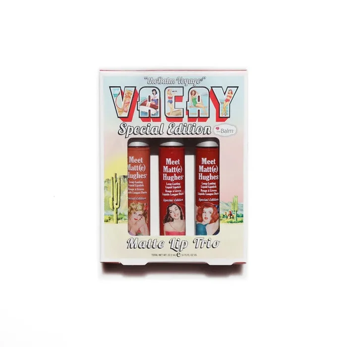 THE BALM VACAY LIP TRIO LIQUID MATTE LIPSTICK