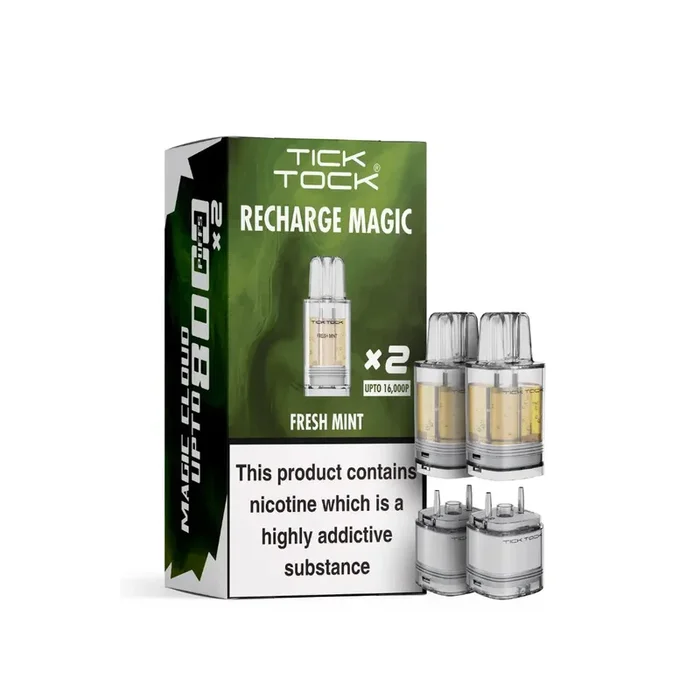 Tick Tock Magic 8000 Fresh Mint Refill Pods