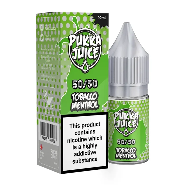 Tobacco Menthol 10ml 50/50 E-Liquid By Pukka Juice