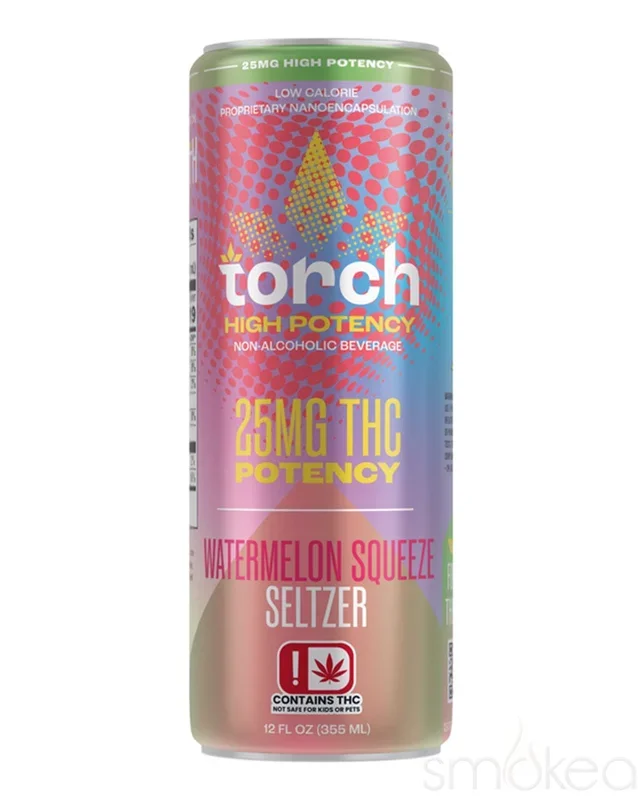 Torch 25mg High Potency THC Seltzer – Watermelon Squeeze