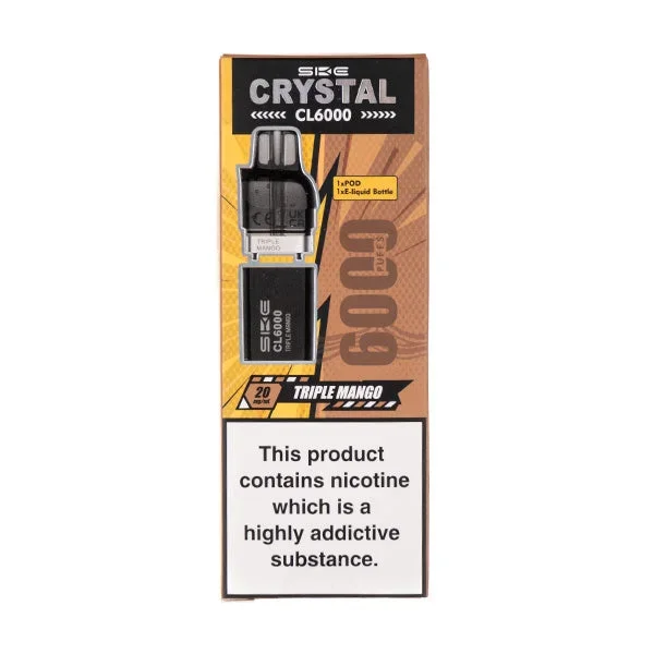 Triple Mango Crystal CL6000 Prefilled Pod + Refill by SKE