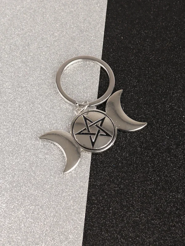 Triple Moon Keyring