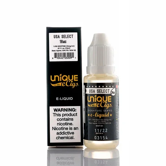 USA Select – Unique E-Cigs E-Juice