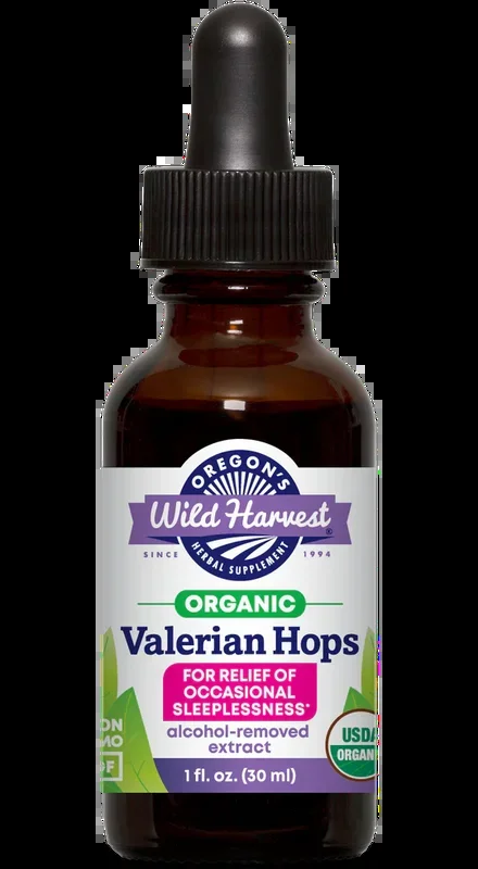 Valerian Hops Organic Alcohol-Removed Extract 1 oz.