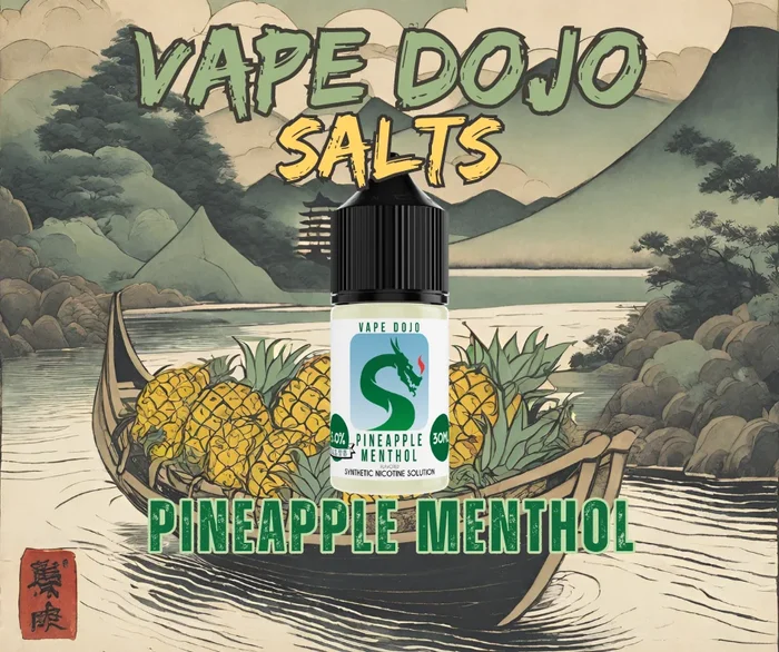 Vape Dojo Salts – Pineapple Menthol Flavored Synthetic Nicotine Solution