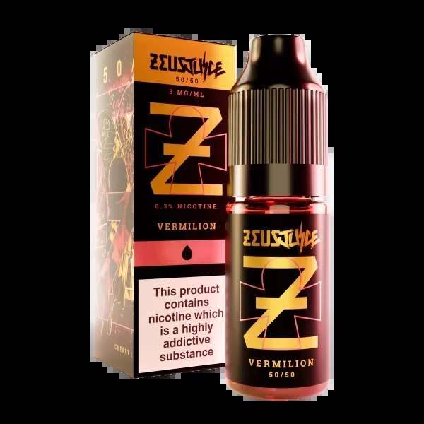 Vermilion 10ml 50/50 E-liquid by Zeus Juice