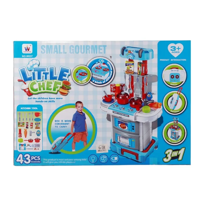 W037 LITTLE CHEF KITCHEN 3IN1 D