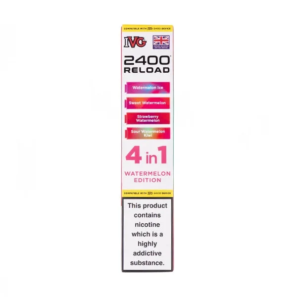 Watermelon Edition IVG 2400 Reload Replacement Pods – 4 Pack