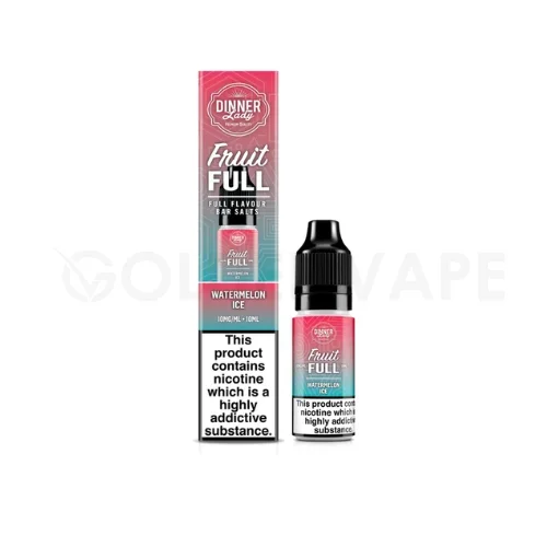 Watermelon Ice 10ml Nic Salt E-Liquid By Dinner Lady Fruit Full Bar Salts