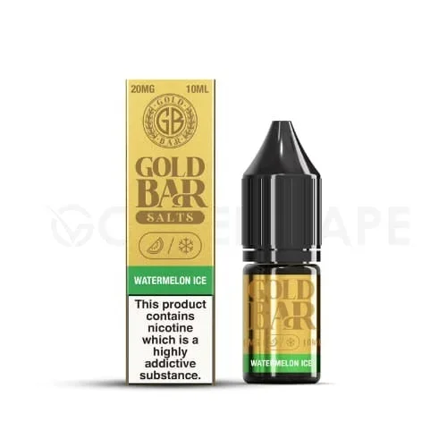 Watermelon Ice 10ml Nic Salt E-Liquid By Gold Bar Salts