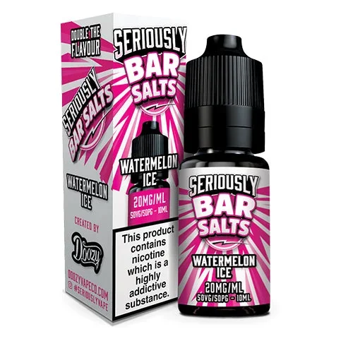 Watermelon Ice 10ml Nic Salt E-Liquid By Seriously Bar Salts