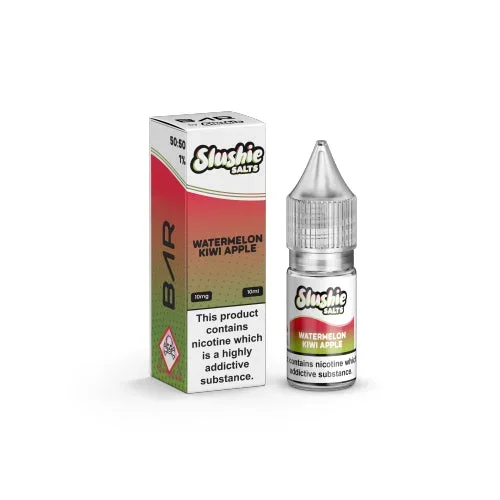 Watermelon Kiwi Apple 10ml Nic Salt E-Liquid By Slushie Bar Salts