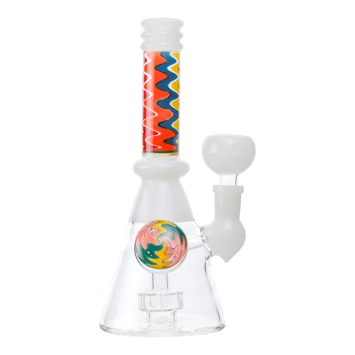 Wavy Train Beaker Bong – 8in