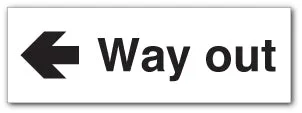 Way out arrow left