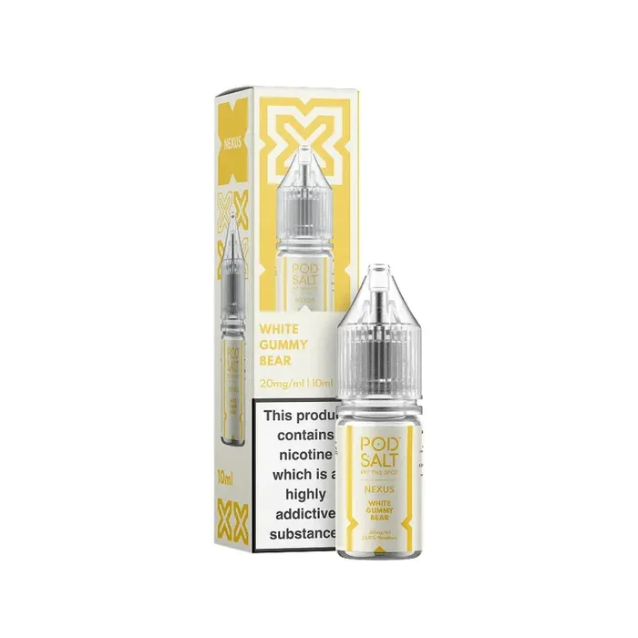 White Gummy Bear Nicotine Salt 10ml E-Liquid by Pod Salt Nexus