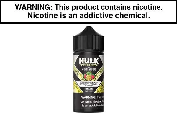 WHITE GUMMY STRAW-MELON CHEW BY MIGHTY VAPORS HULK TEARS 100ML