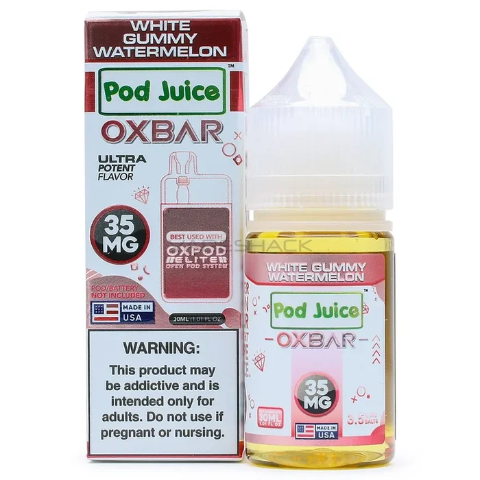 White Gummy Watermelon – Pod Juice x Oxbar Salts – 30ML
