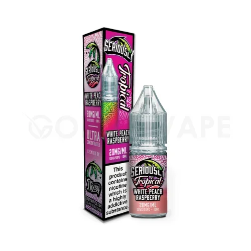 White Peach Raspberry 10ml Nic Salt E-Liquid By Seriously Tropical