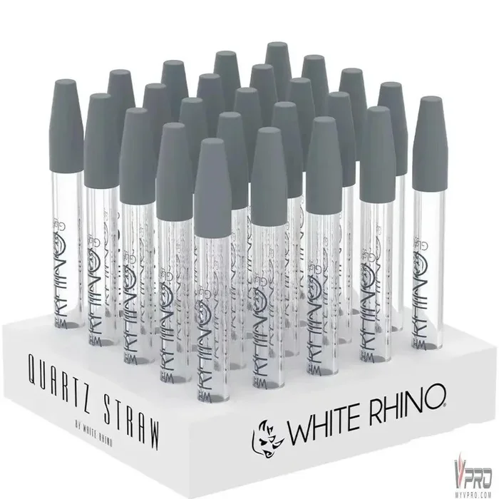 White Rhino Quartz Dab Glass Straw