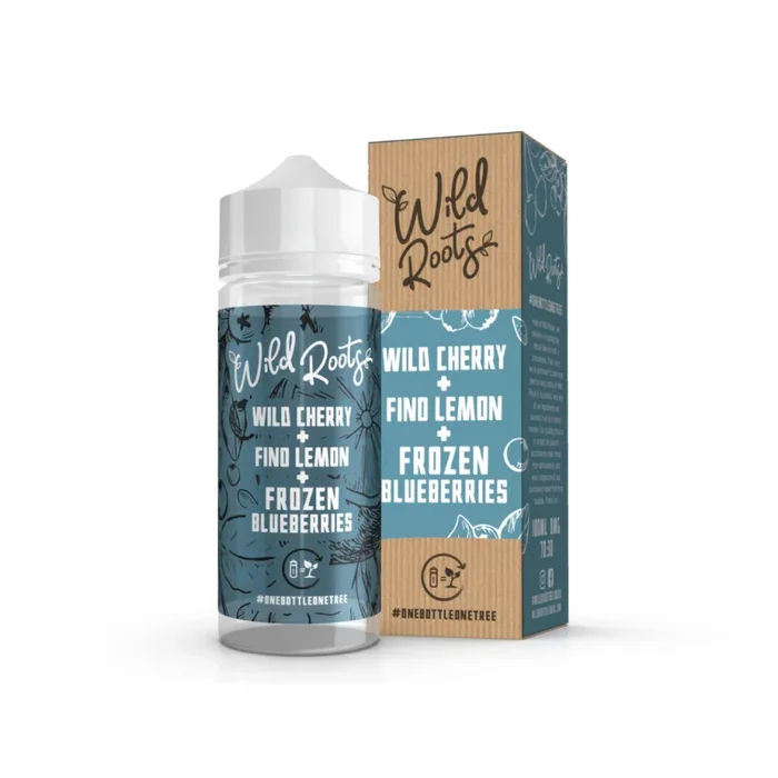 WILD ROOTS WILD CHERRY FINO LEMON & FROZEN BLUEBERRIES 100ML SHORTFILL E-LIQUID