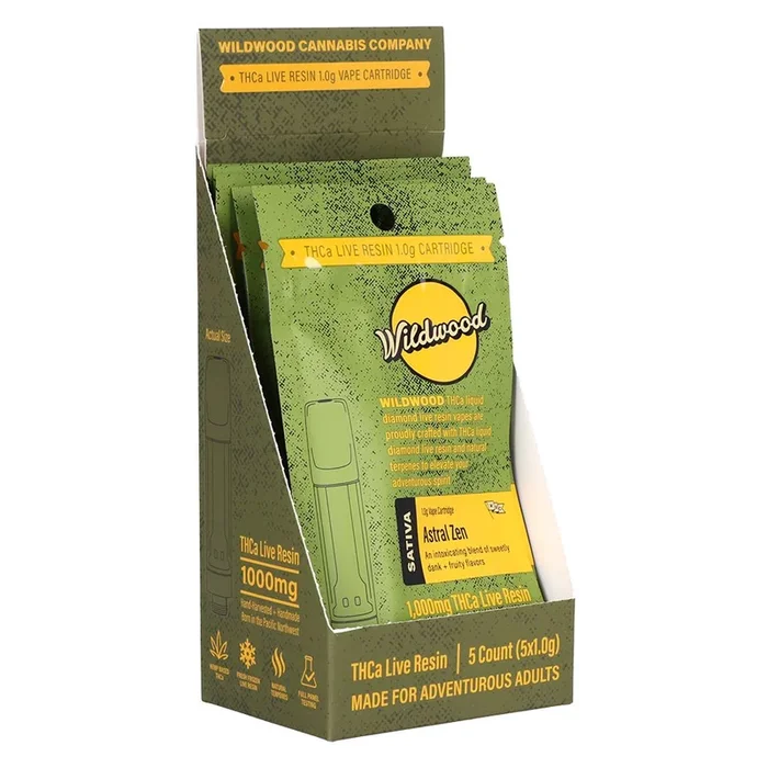 Wildwood Dispensary Grade Live Resin THCA Cartridge | 1g | 5ct Display