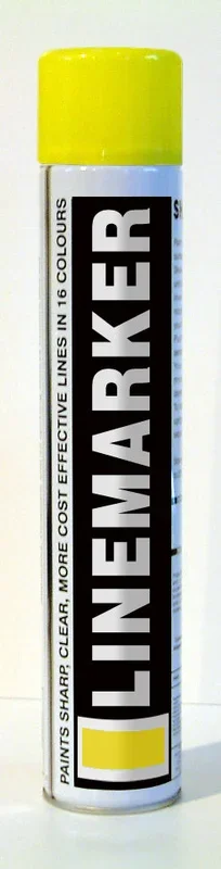 Yellow line marker spray paint