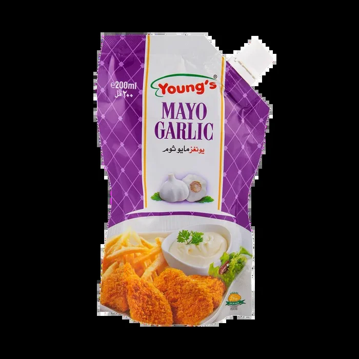 YOUNGS MAYO GARLC SAUCE 200 ML