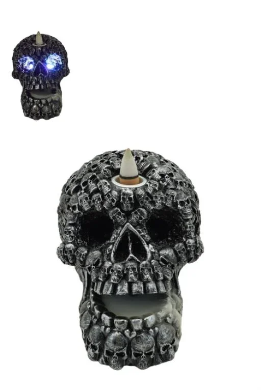 ZenN – Skull w/ Led Eyes Backflow Incense Burner 6.7×4.6×4.3″