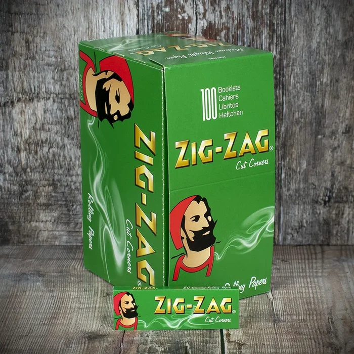 Zig Zag Regular Green Cigarette Papers – Box of 100