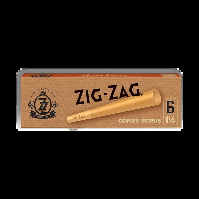 Zig-Zag | Unbleached Cones 1 1/4″ 6 per pack