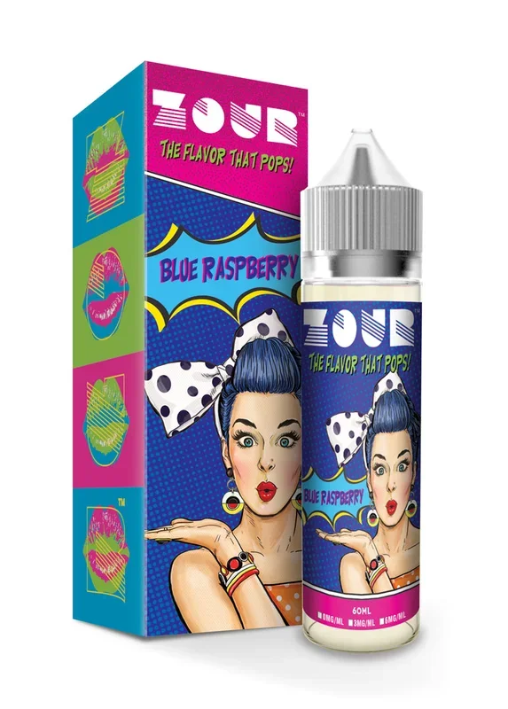 Zour Blue Raspberry Max VG E-Liquid 50ml Short fill
