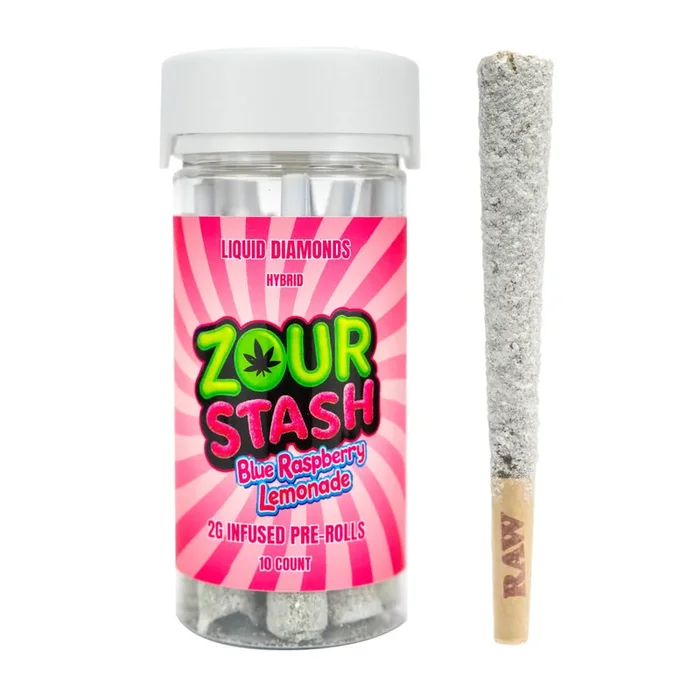 Zour Stash Liquid Diamond 20g Pre Rolls – 10 Count